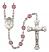 Saint Josephine Bakhita Engravable Rosary with Amethyst Beads