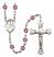 Saint Kieran Engravable Rosary with Amethyst Beads