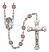 Saint Rocco Engravable Rosary with Amethyst Beads