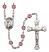 Saint Drogo Engravable Rosary with Amethyst Beads