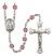 Saint Bernadine of Sienna Engravable Rosary with Amethyst Beads