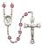 Saint Peter Canisius Engravable Rosary with Amethyst Beads