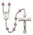 Saint Daniel Comboni Engravable Rosary with Amethyst Beads