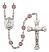 Saint Gerald Engravable Rosary with Amethyst Beads