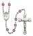 Saint Alphonsa of India Engravable Rosary with Amethyst Beads