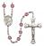 Saint Margaret of Scotland Engravable Rosary with Amethyst Beads