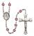 Our Lady of Rosa Mystica Engravable Rosary with Amethyst Beads