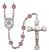 Our Lady Rosa Mystica Engravable Rosary with Amethyst Beads