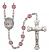 Saint Kateri Tekakwitha Engravable Rosary with Amethyst Beads