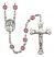 Guardian Angel Protector Engravable Rosary with Amethyst Beads