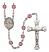 Saint Medard of Noyon Engravable Rosary with Amethyst Beads