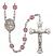 Saint Edmund of East Anglia Engravable Rosary with Amethyst Beads