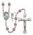 Saint Christopher and Football Rosary with Amethyst Beads