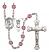 Saint Christopher and Tennis Rosary with Amethyst Beads