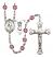 Saint Christopher and Wrestling Rosary with Amethyst Beads