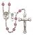 Saint Christopher and Dance Rosary with Amethyst Beads