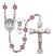 Saint Christopher and Lacrosse Rosary with Amethyst Beads