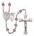 Saint Sebastian and Dance Rosary with Amethyst Beads