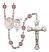 Saint Sebastian and Gymnastics Rosary with Amethyst Beads