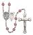 Saint Sebastian and Karate Rosary with Amethyst Beads