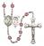 Saint Sebastian and Lacrosse Rosary with Amethyst Beads