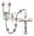 Guardian Angel and Men's Track & Field Rosary with Amethyst Beads