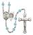 Saint Benedict Rosary with Aqua Beads