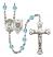 Saint Christopher and Coast Guard Rosary with Aqua Beads