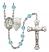 Saint Joseph of Cupertino Rosary with Aqua Beads