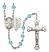 Saint Luke the Apostle and Doctor Rosary with Aqua Beads