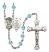 Saint Michael and Air Force Rosary with Aqua Beads