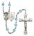 Saint Michael and Army Rosary with Aqua Beads