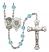 Saint Michael and Coast Guard Rosary with Aqua Beads