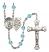 Guardian Angel and EMT Rosary with Aqua Beads