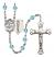 Sts. Cosmas & Damian and Doctors Rosary with Aqua Beads