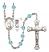 Saint Christopher and Gymnastics Rosary with Aqua Beads