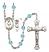 Saint Christopher and Dance Rosary with Aqua Beads