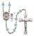 Saint Christopher and Swimming Rosary with Aqua Beads