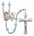 Saint Cecilia and Marching Band Rosary with Aqua Beads