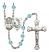 Saint Cecilia and Choir Rosary with Aqua Beads