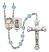 Saint Christopher and Fishing Rosary with Aqua Beads