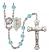 Saint John Paul II Rosary with Aqua Beads