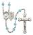 Pope Emeritace Benedict XVI Rosary with Aqua Beads