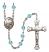 Pope Francis Rosary with Aqua Beads