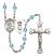 Saint Christopher and Track&Field Rosary with Aqua Beads