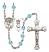 Saint Christopher and Dance Rosary with Aqua Beads