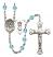 Saint Christopher and Choir Rosary with Aqua Beads