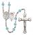 Saint Sebastian and Dance Rosary with Aqua Beads