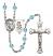 Guardian Angel and Hockey Rosary with Aqua Beads