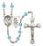 Guardian Angel and Track&Field Rosary with Aqua Beads